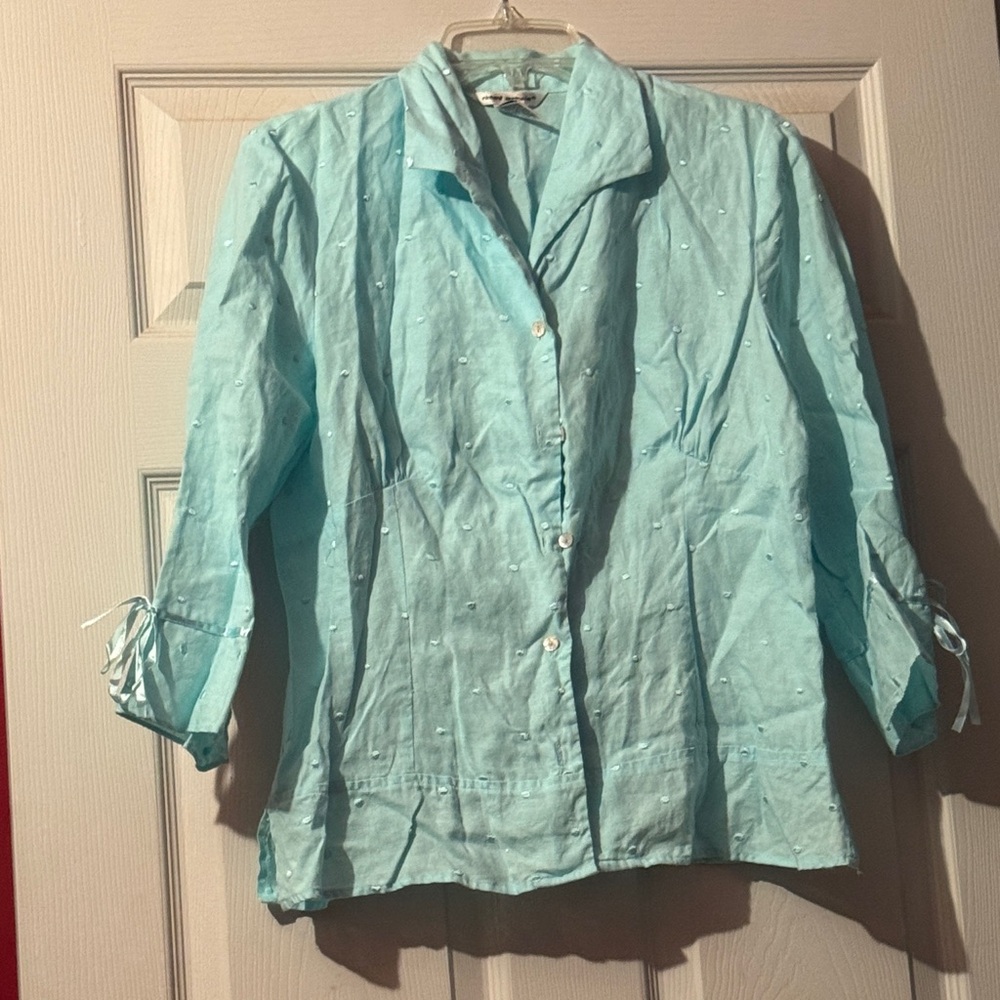Light Blue Women's Button-Down Shirt